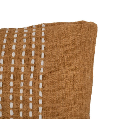 Zoco Home Decor/Textile Cotton Cushion Cover Stitch Panel | Mustard 50x50cm