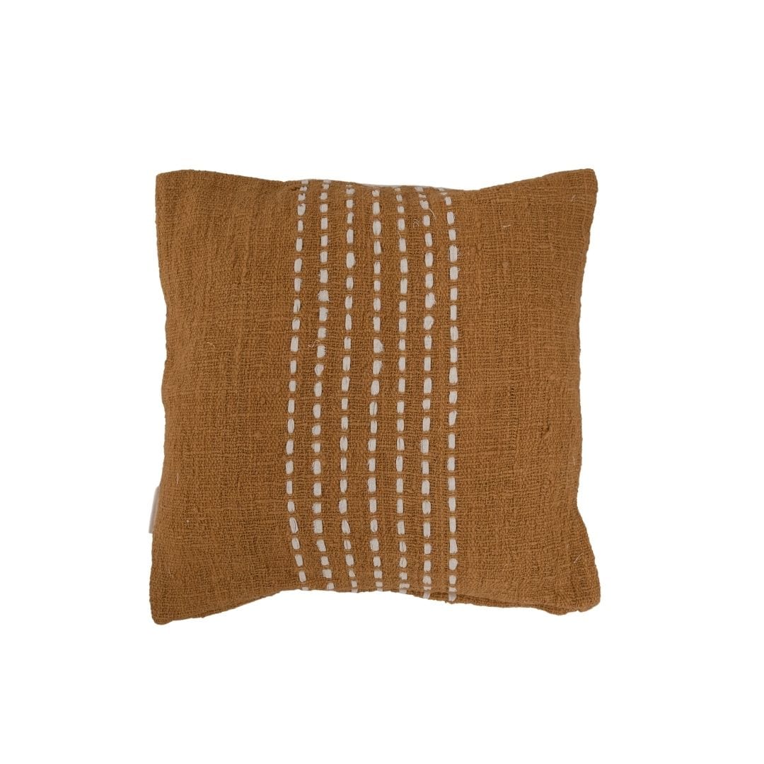 Zoco Home Decor/Textile Cotton Cushion Cover Stitch Panel | Mustard 50x50cm