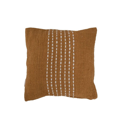 Zoco Home Decor/Textile Cotton Cushion Cover Stitch Panel | Mustard 50x50cm