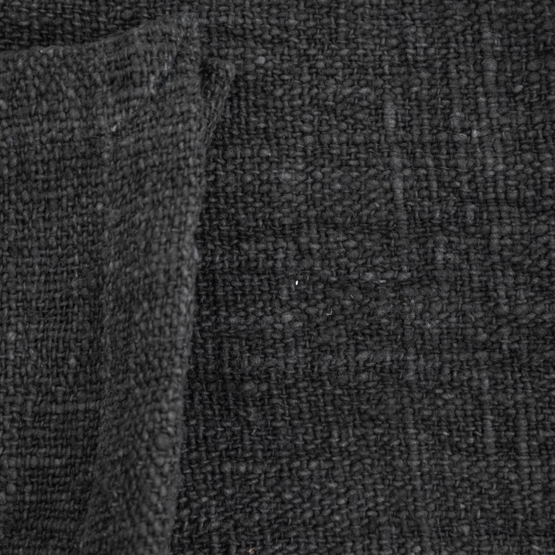 Zoco Home Decor/Textile Cotton Hand Woven Bed Cover  | Black 270x270cm