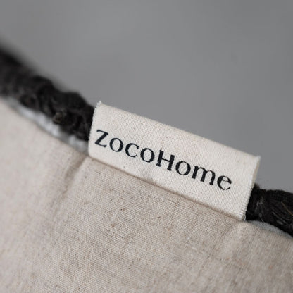 Zoco Home Decor/Textile Cotton Macrame Fancy  Cushion Cover  | Charcoal 50x50cm