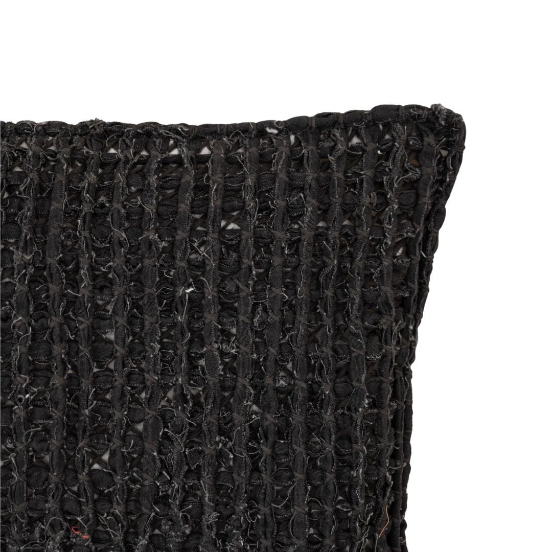 Zoco Home Decor/Textile Cotton Macrame Fancy  Cushion Cover  | Charcoal 50x50cm
