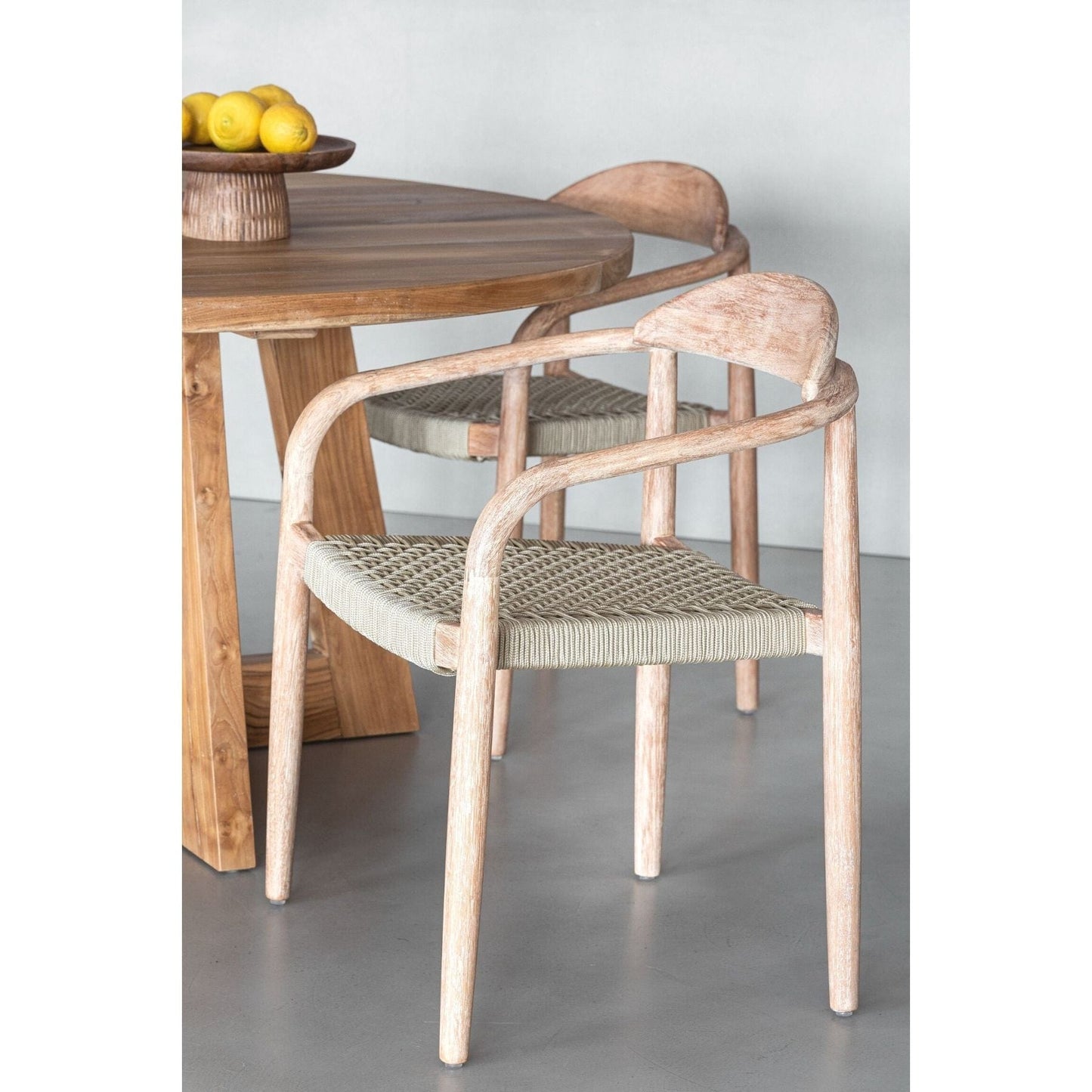 Zoco Home Outdoor Eucalyptus Outdoor Chair | Sand 57x52x76cm