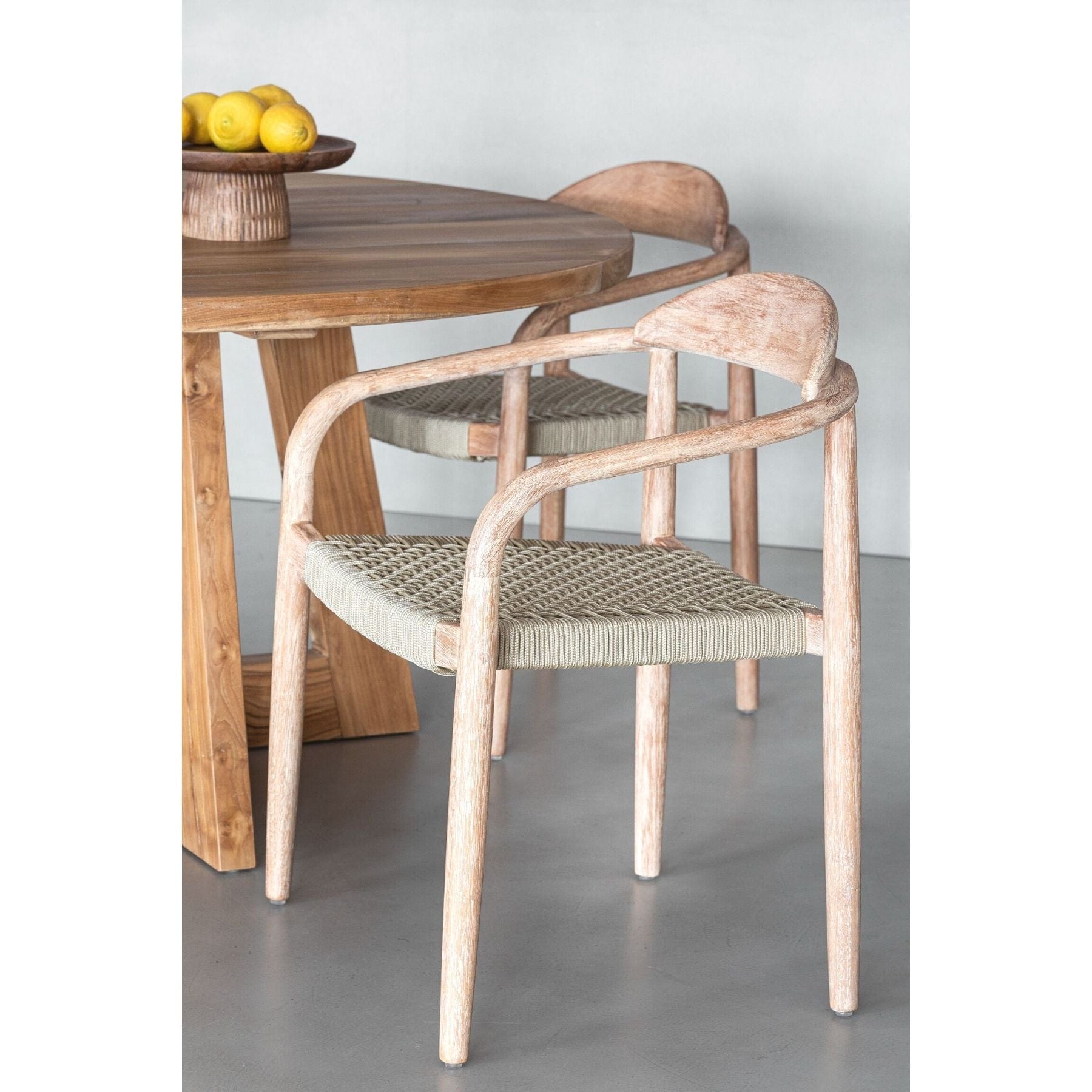 Zoco Home Outdoor Eucalyptus Outdoor Chair | Sand 57x52x76cm