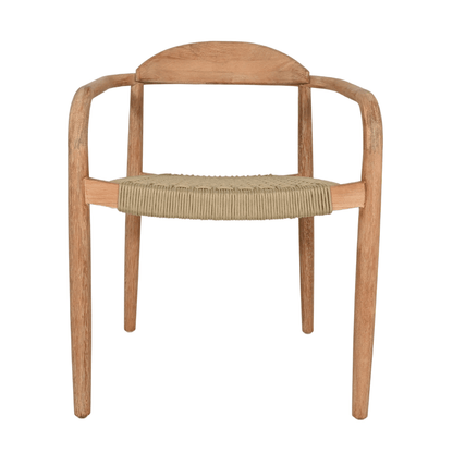 Zoco Home Outdoor Eucalyptus Outdoor Chair | Sand 57x52x76cm