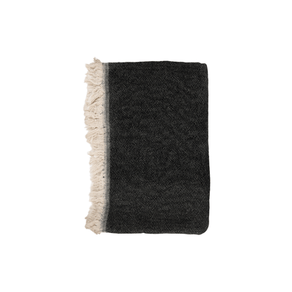 Zoco Home Decor/Textile Fouta Throw | Double-Sided | Black 135x185cm
