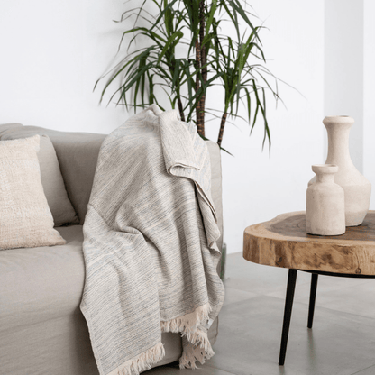 Zoco Home Decor/Textile Fouta Throw | Silver Grey 130x200cm