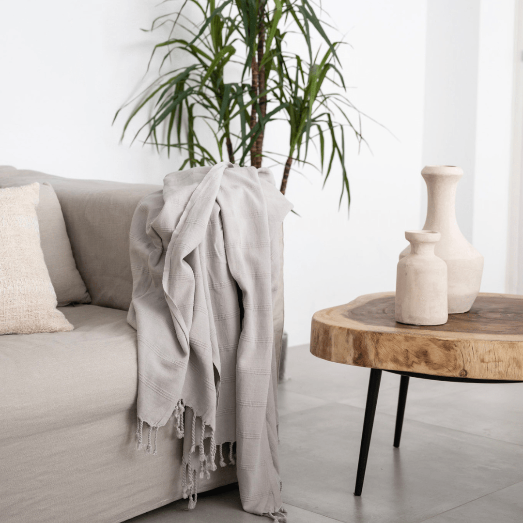 Zoco Home Textiles Fouta Towel | Stonewashed Sand 90x170cm