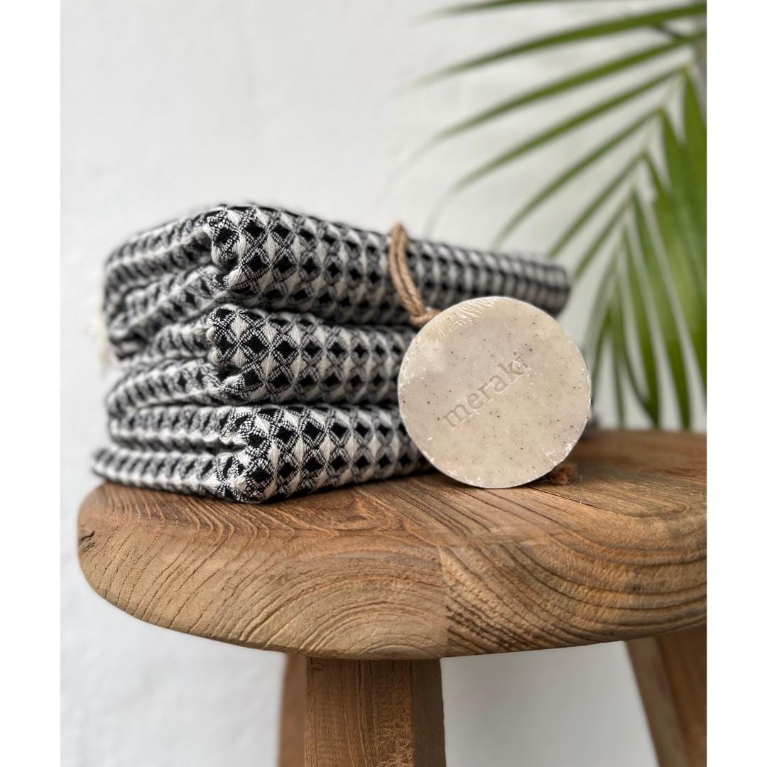 Zoco Home Fouta Waffle | Black 95x180cm