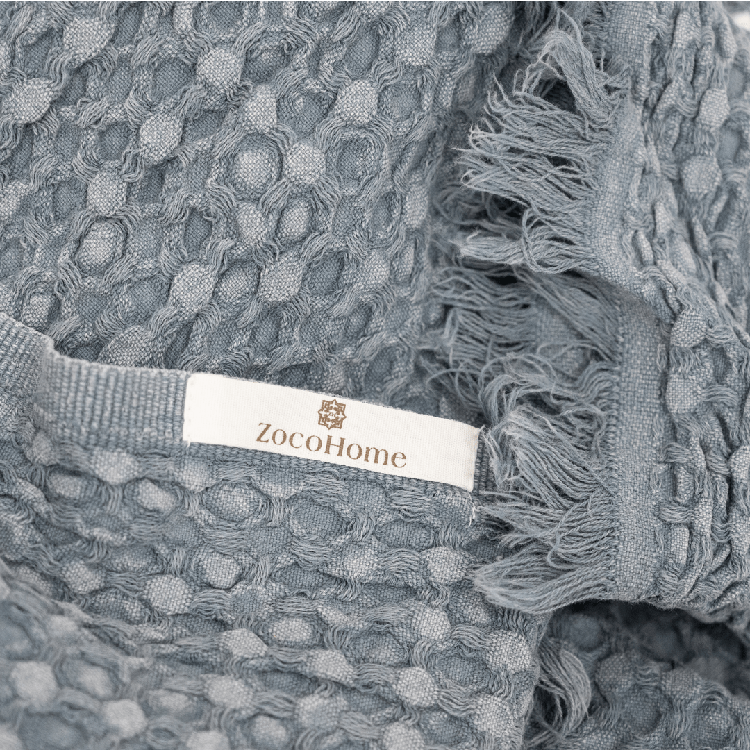 Zoco Home Fouta Waffle | Blue 80x180cm