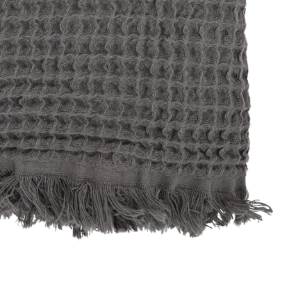 Zoco Home Decor/Textile Fouta Waffle Throw | Charcoal Grey 120x180cm