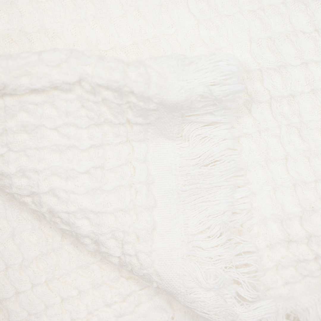 Zoco Home Decor/Textile Fouta Waffle Throw | White 120x180cm