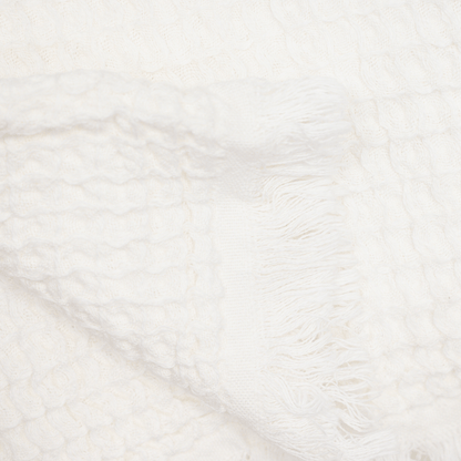 Zoco Home Decor/Textile Fouta Waffle Throw | White 120x180cm