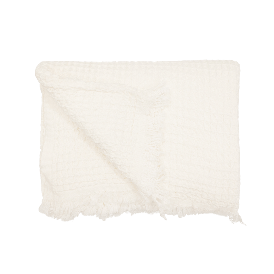 Zoco Home Decor/Textile Fouta Waffle Throw | White 120x180cm