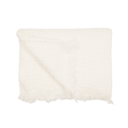 Zoco Home Decor/Textile Fouta Waffle Throw | White 120x180cm