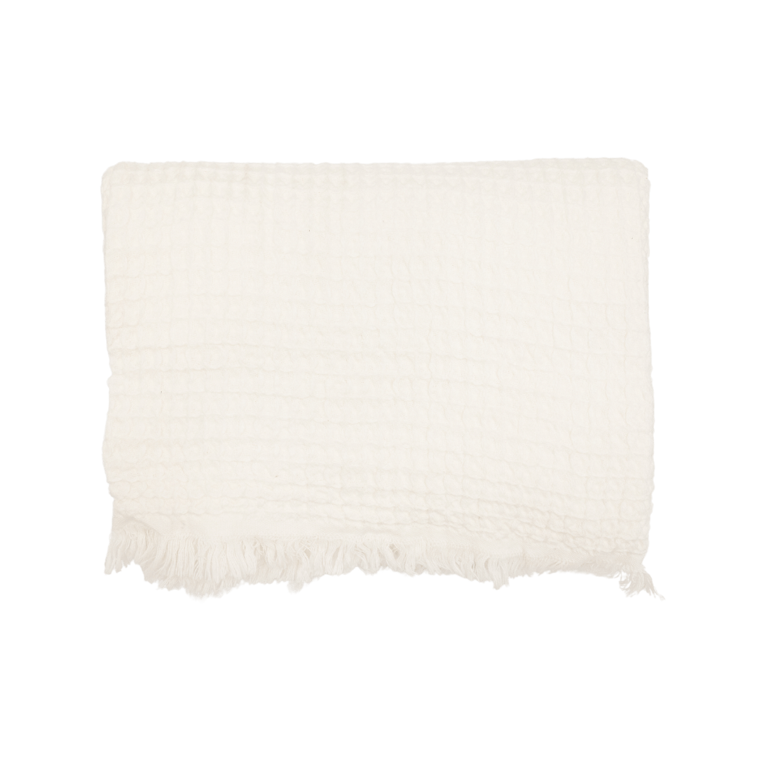 Zoco Home Decor/Textile Fouta Waffle Throw | White 120x180cm