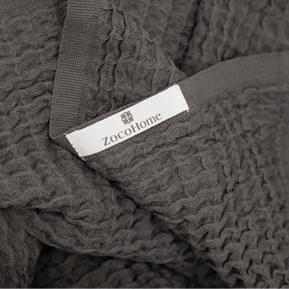 Zoco Home Decor/Textile Fouta Waffle Towel | Dark Grey 85x170cm