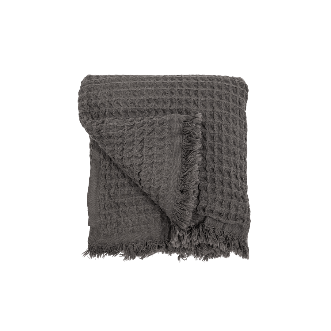 Zoco Home Decor/Textile Fouta Waffle Towel | Dark Grey 85x170cm