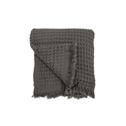 Zoco Home Decor/Textile Fouta Waffle Towel | Dark Grey 85x170cm