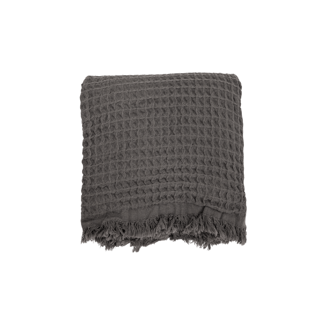Zoco Home Decor/Textile Fouta Waffle Towel | Dark Grey 85x170cm
