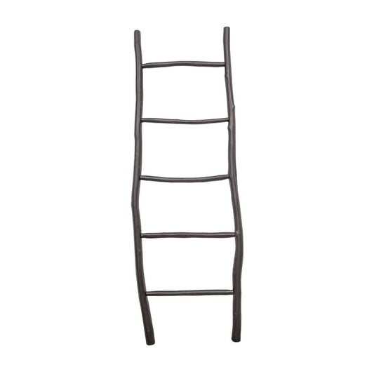 Zoco Home Decor/Accessories Freya Black Teak Ladder & Towel Holder | 165cm