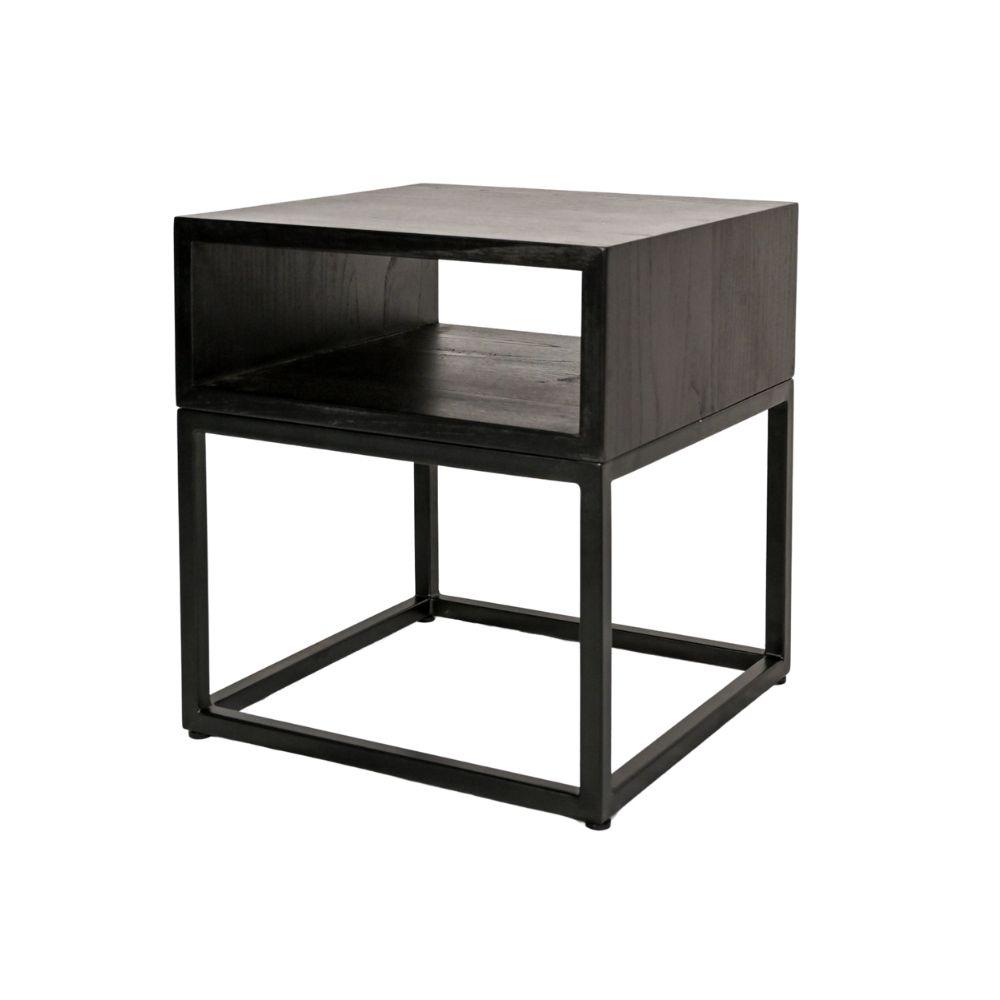 Zoco Home Furniture Cane Night Table | Black 40cm