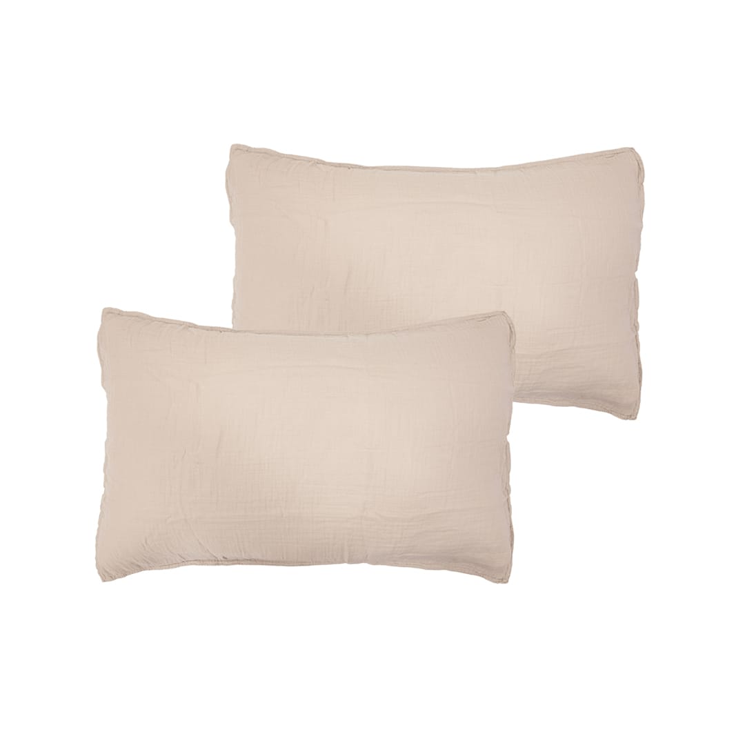 Zoco Home Haven Pillowcase | Sand 50x70cm | Set of two