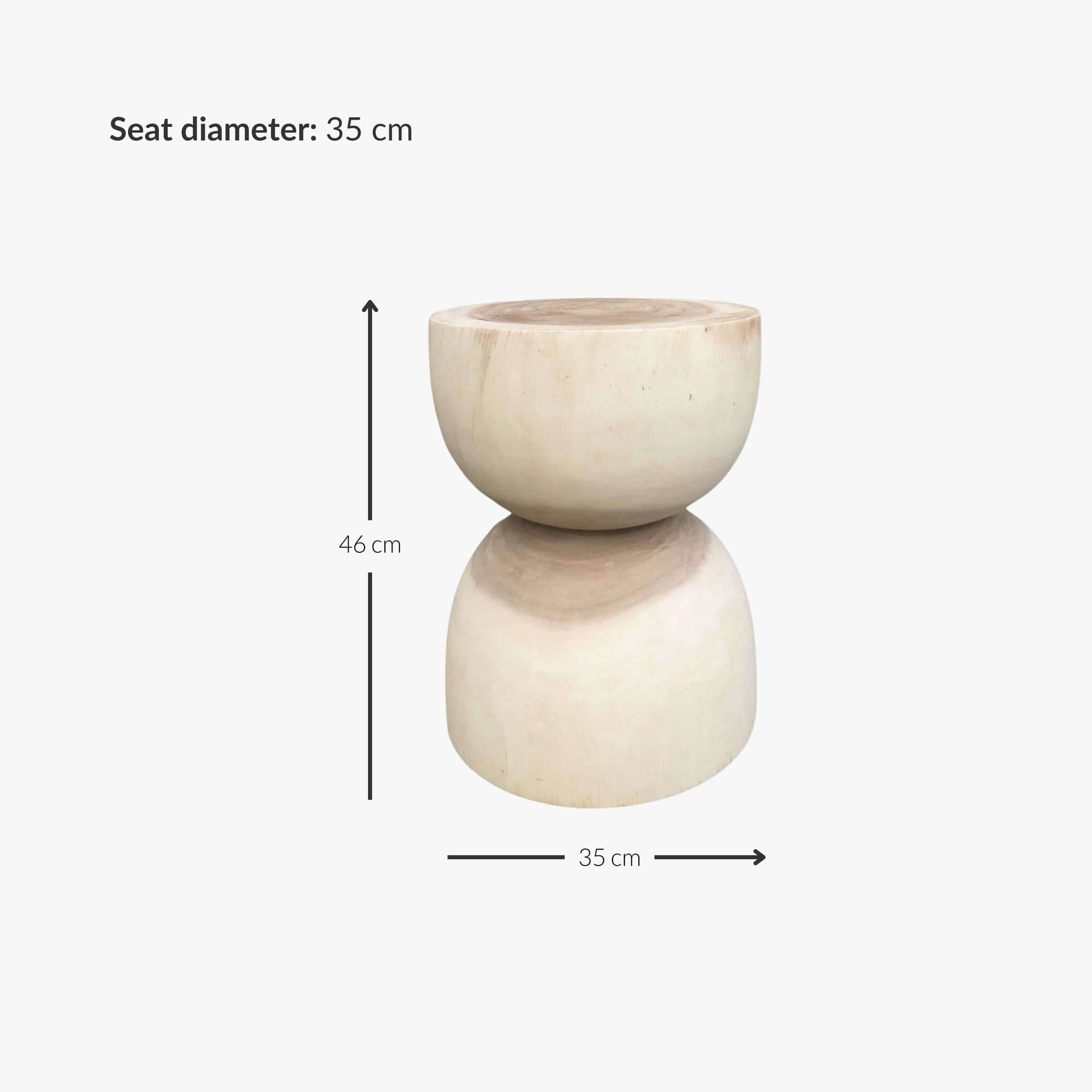 Zoco Home Furniture/Table Hourglass Stool