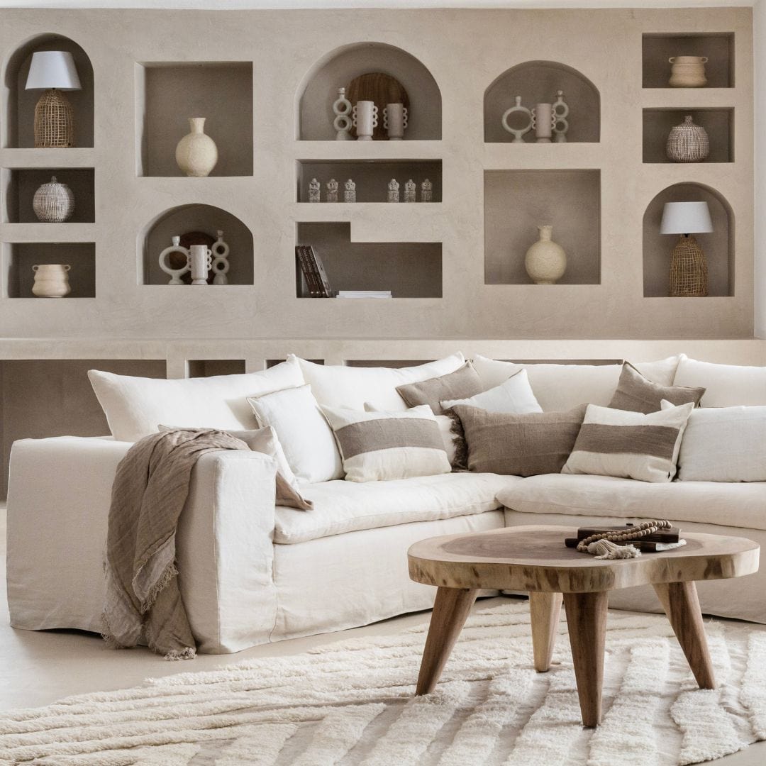 Zoco Home Furniture Ibiza Haven Linen Corner Sofa | 270x105/270x70cm