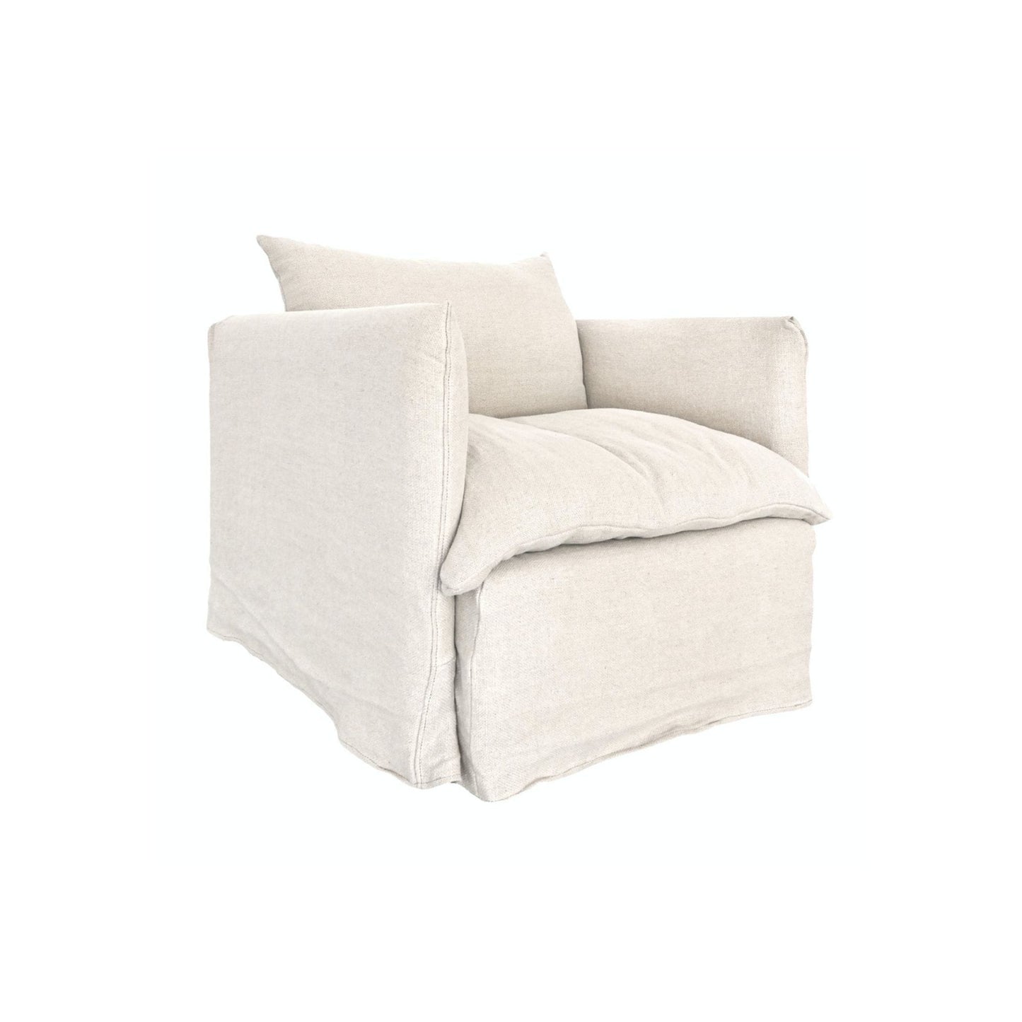 Zoco Home Furniture Ibiza Linen Lounge Sofa | One Seater 100x105x78cm