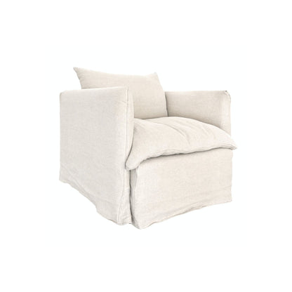 Zoco Home Furniture Ibiza Linen Lounge Sofa | One Seater 100x105x78cm