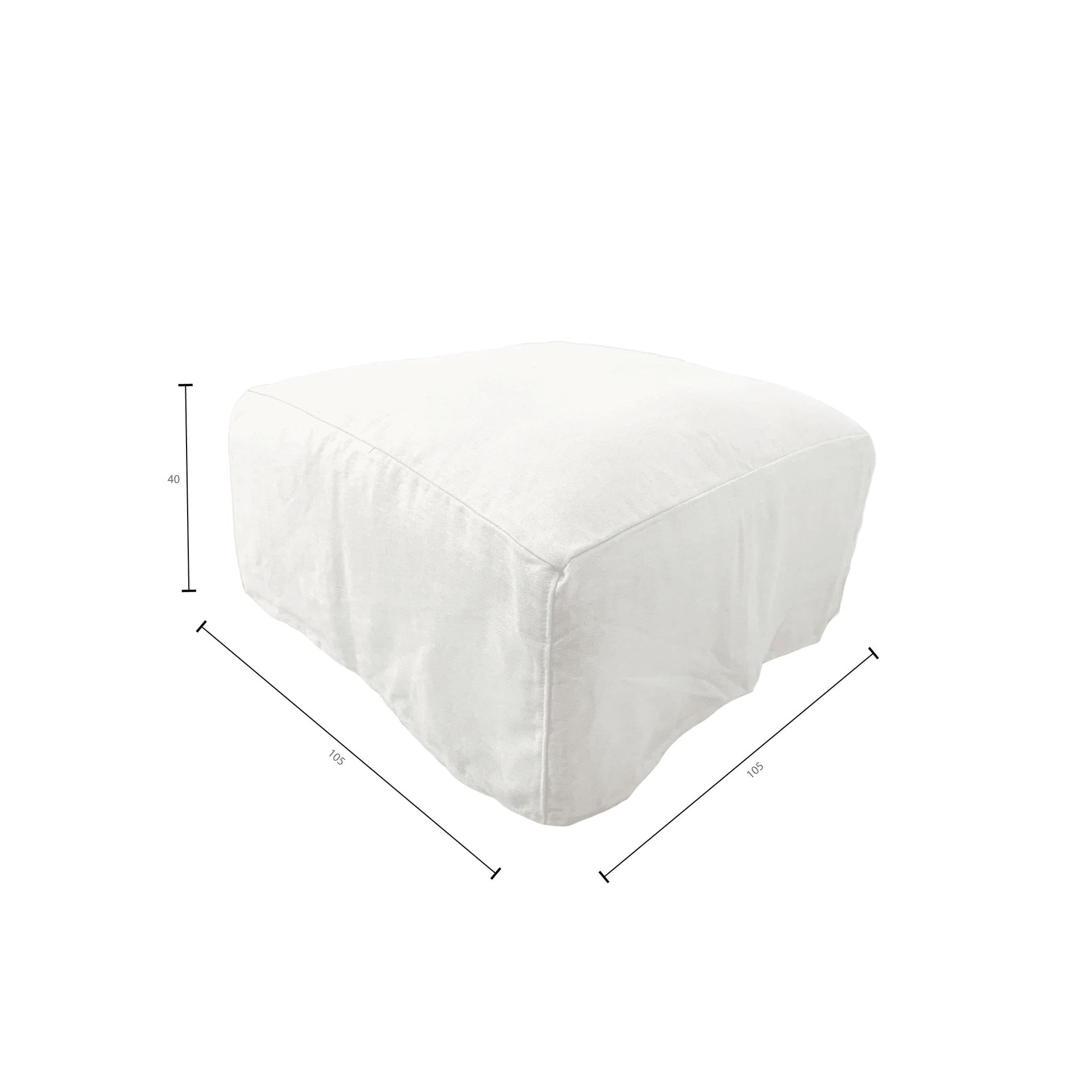 Zoco Home Furniture/Sofa Ibiza Linen Pouf