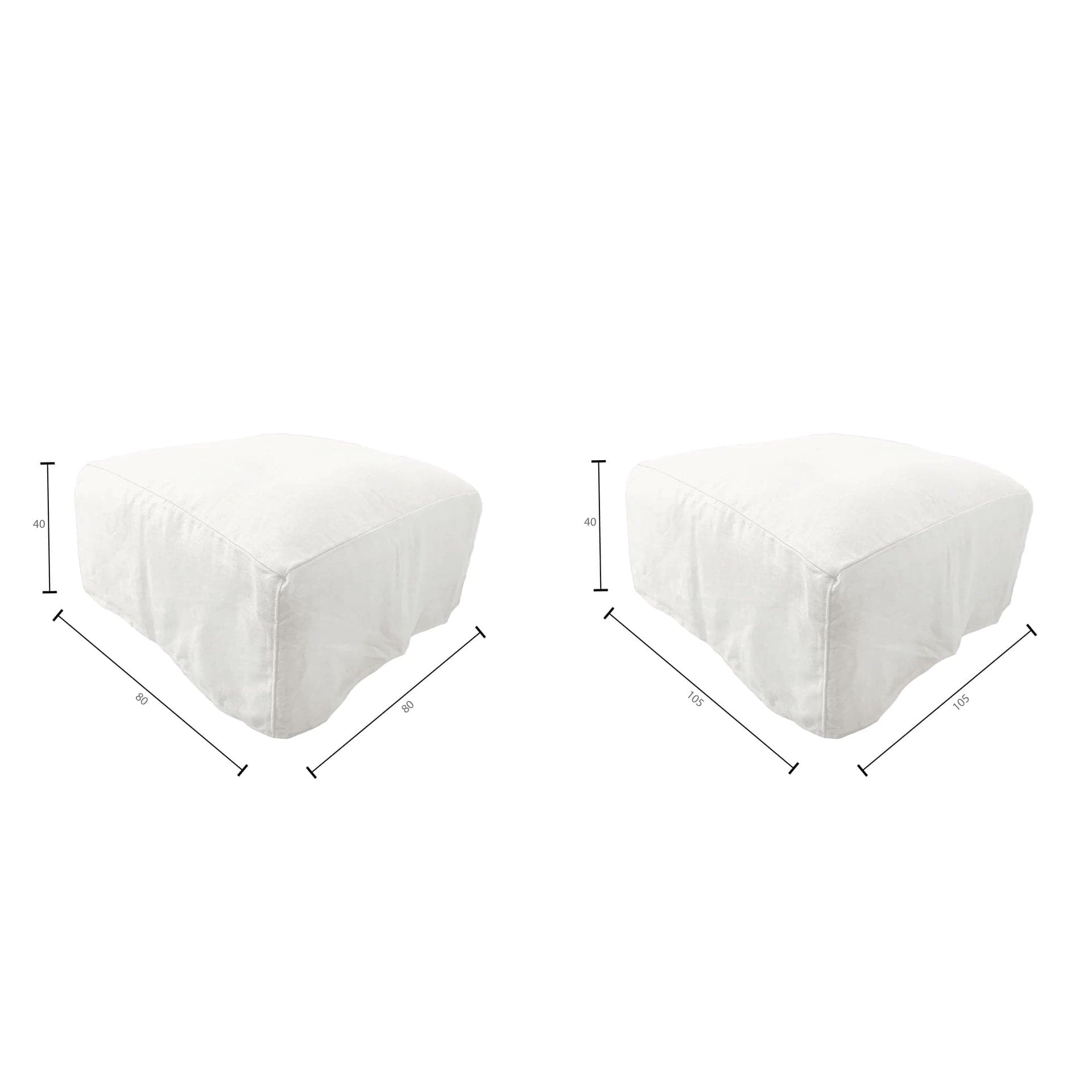 Zoco Home Furniture/Sofa Ibiza Linen Pouf