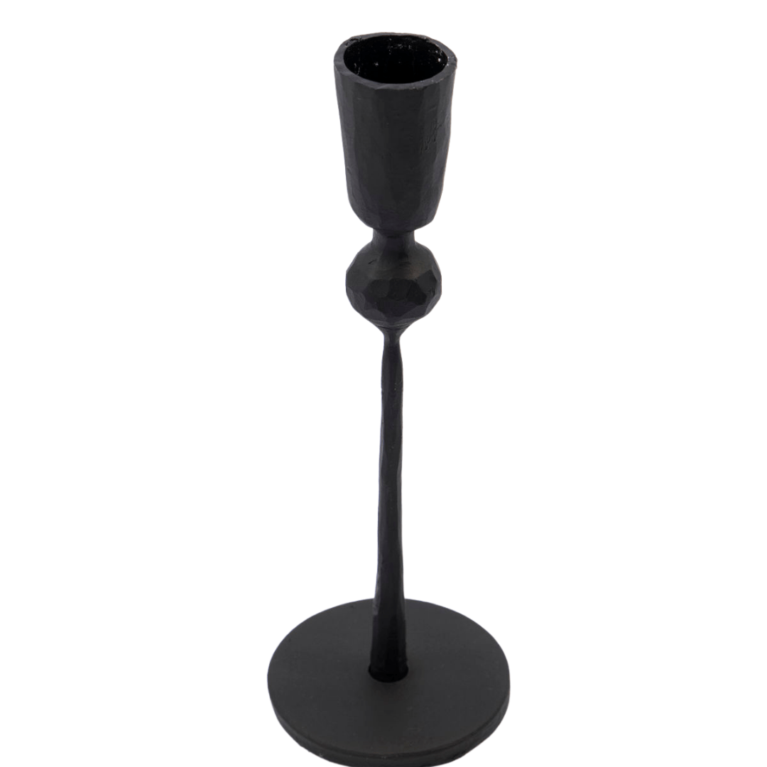Zoco Home Decor/Accessories Iron Candle Stand | Black 6x18cm