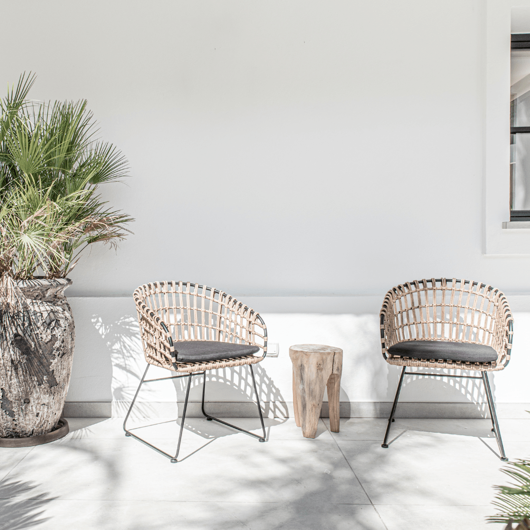 Zoco Home Jaipur Rattan Outdoor Chair | Black