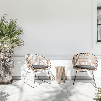 Zoco Home Jaipur Rattan Outdoor Chair | Black