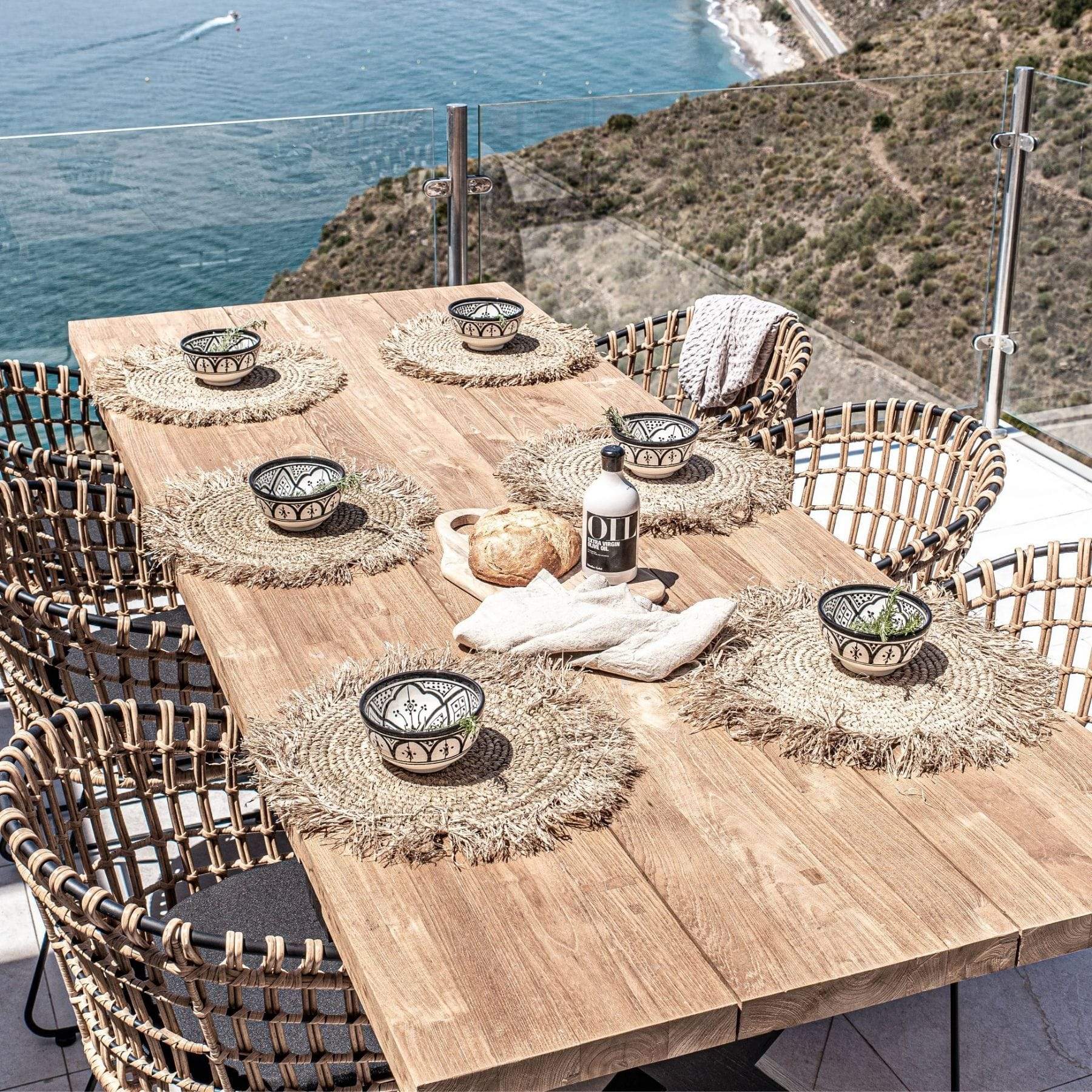 Zoco Home Outdoor Jaipur Rattan Outdoor Chair | Black