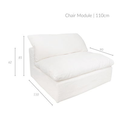Zoco Home Furniture/Sofa Laguna Linen Chair Module | 110cm