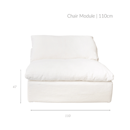 Zoco Home Furniture/Sofa Laguna Linen Chair Module | 110cm