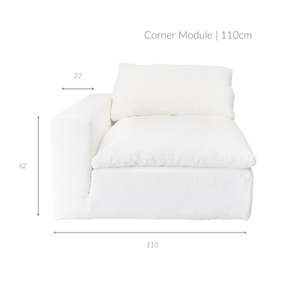 Zoco Home Furniture/Sofa Laguna Linen Corner Module | 110cm