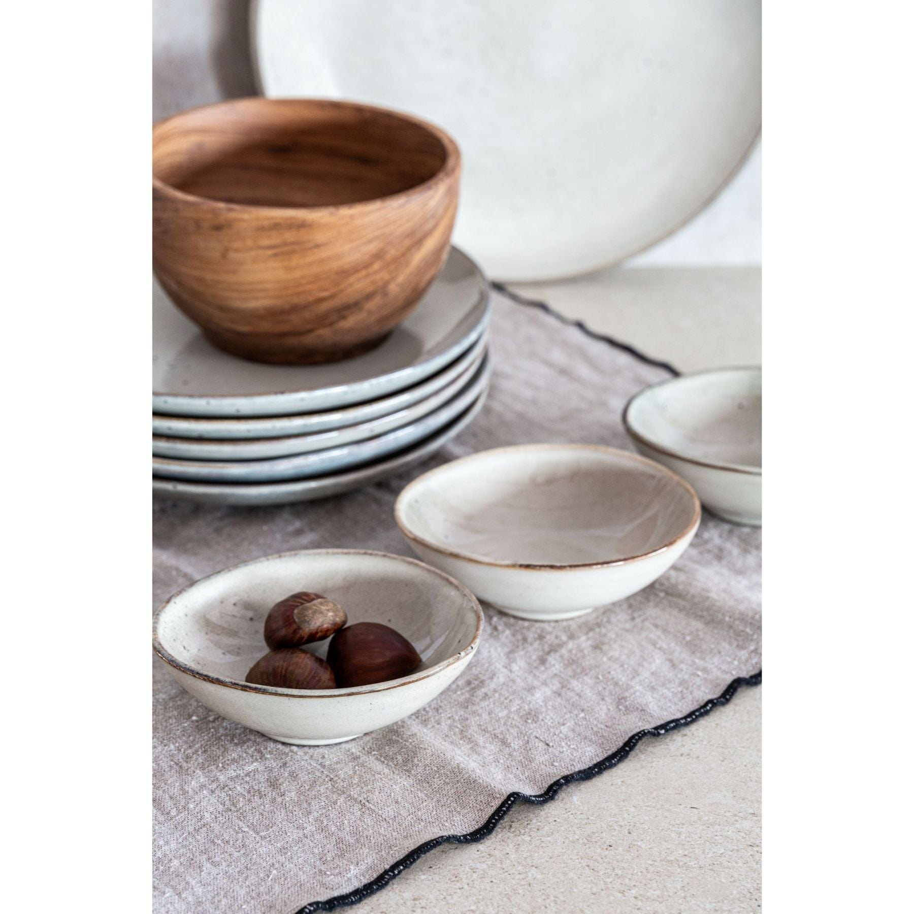 Zoco Home Decor/Kitchen Lake Stoneware Bowl | Grey 12.5x11x4.2cm