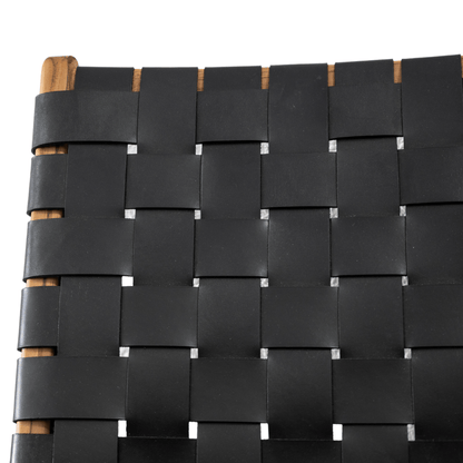 Zoco Home Lounge Chair Leather Belt Lounge Chair | Black