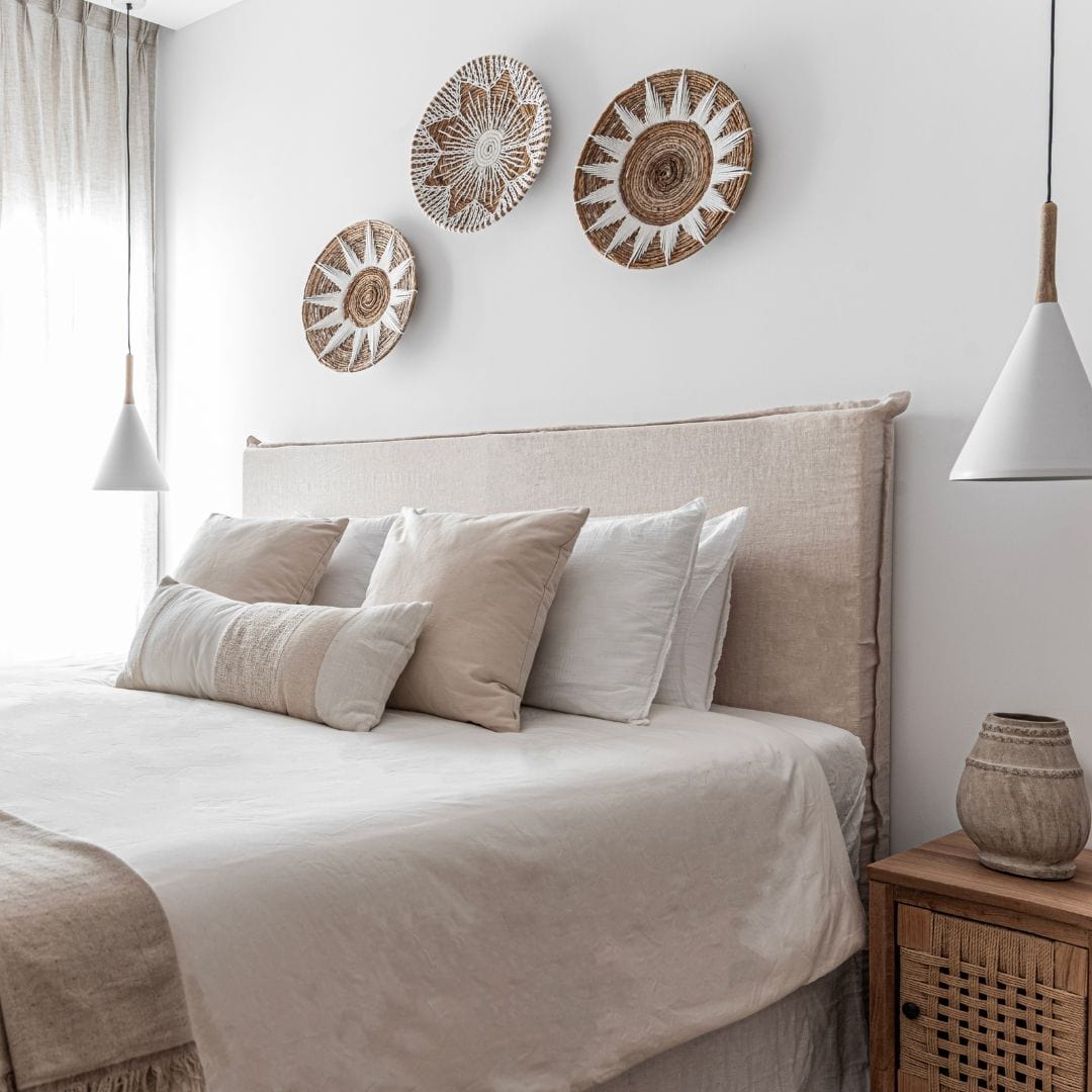 Zoco Home Furniture/Bed Linen and Cotton Headboard | Natural