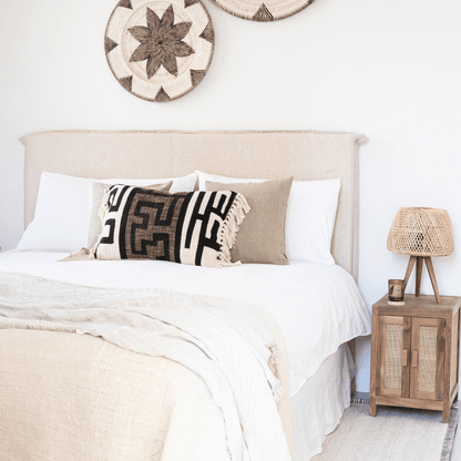 Zoco Home Furniture/Bed Linen and Cotton Headboard | Natural