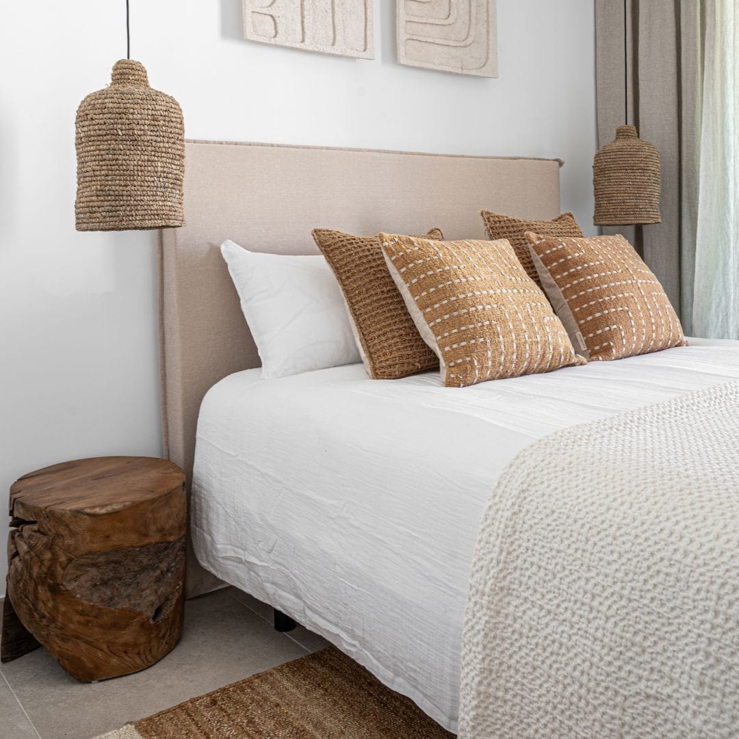 Zoco Home Furniture/Bed Linen and Cotton Headboard | Natural
