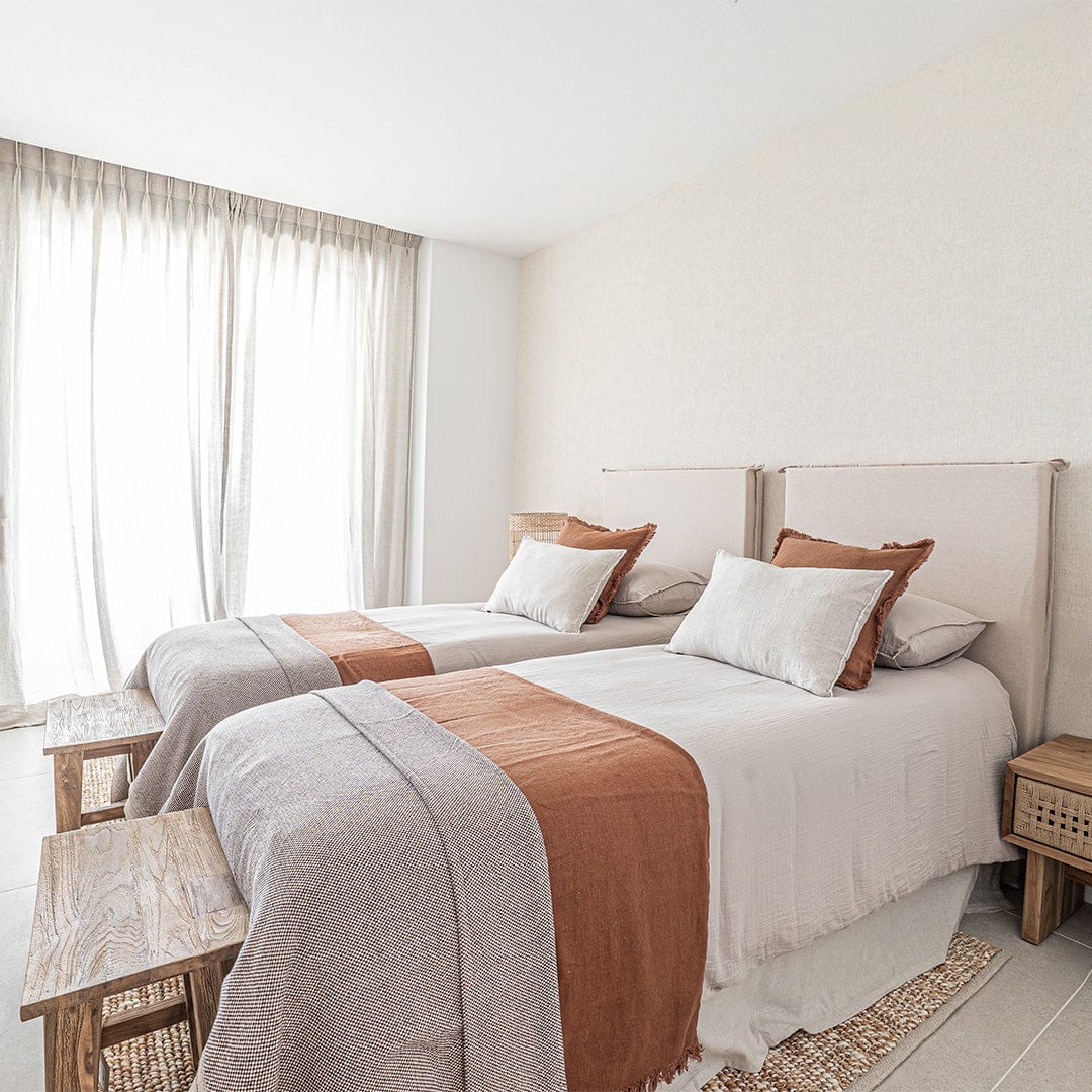 Zoco Home Furniture/Bed Linen and Cotton Headboard | Natural