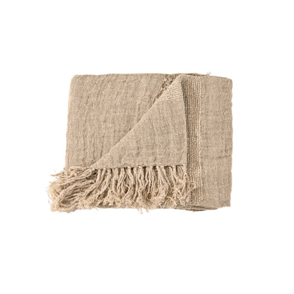 Zoco Home Textiles Linen Bedspread | Natural 170x130cm