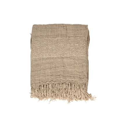 Zoco Home Textiles Linen Bedspread | Natural 170x130cm