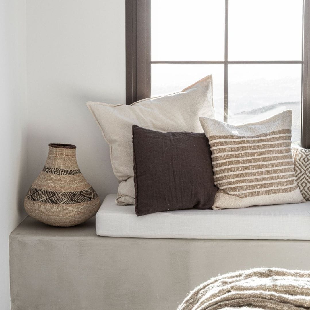 Zoco Home Decor/Textile Linen Cushion Cover | Brownie | 45x45cm