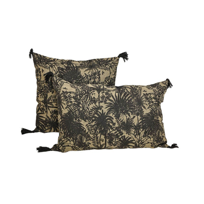 Zoco Home Decor/Textile Linen Cushion Cover | Mahe Palm | Kaki 40x60cm